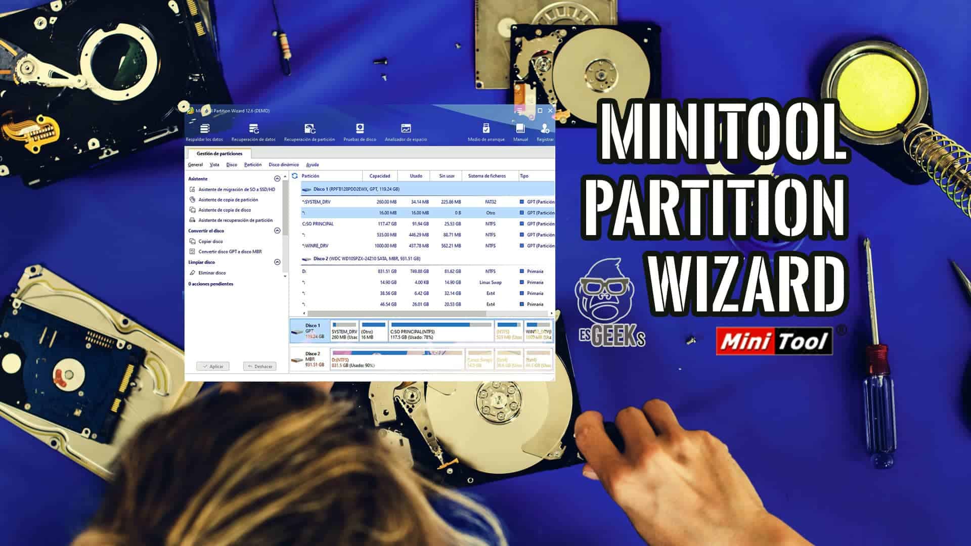 Cómo usar MiniTool Partition Wizard para Gestionar Espacio de Disco Duro