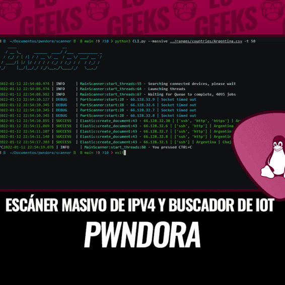 pwndora Escáner masivo de IPv4 y Buscador de IoT