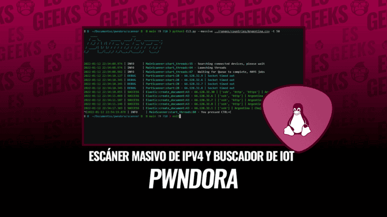 pwndora Escáner masivo de IPv4 y Buscador de IoT