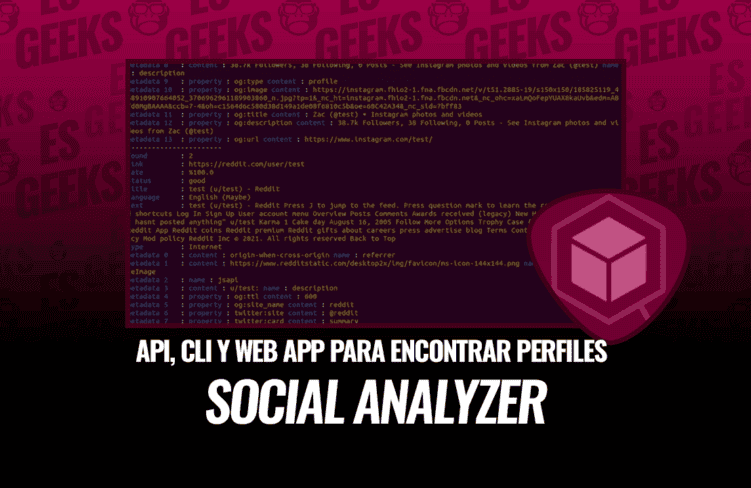 Social Analyzer API, CLI y Web App para Encontrar Perfiles de Usuario