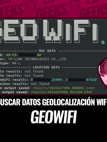 GEOWiFi Buscar Datos de Geolocalización WiFi por BSSID y SSID