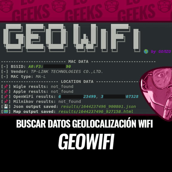 GEOWiFi Buscar Datos de Geolocalización WiFi por BSSID y SSID