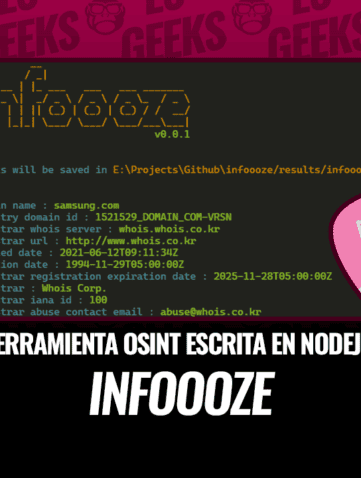 Infoooze Herramienta de Inteligencia de Código Abierto (OSINT) en NodeJs
