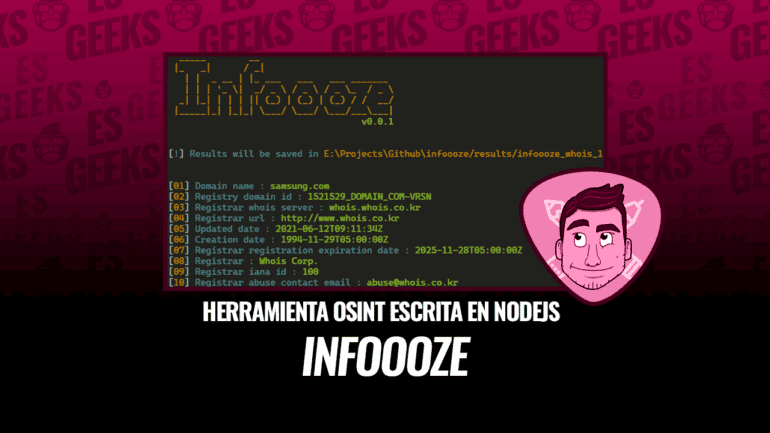 Infoooze Herramienta de Inteligencia de Código Abierto (OSINT) en NodeJs