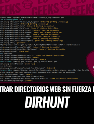 DirHunt Encontrar Directorios Web sin Fuerza Bruta