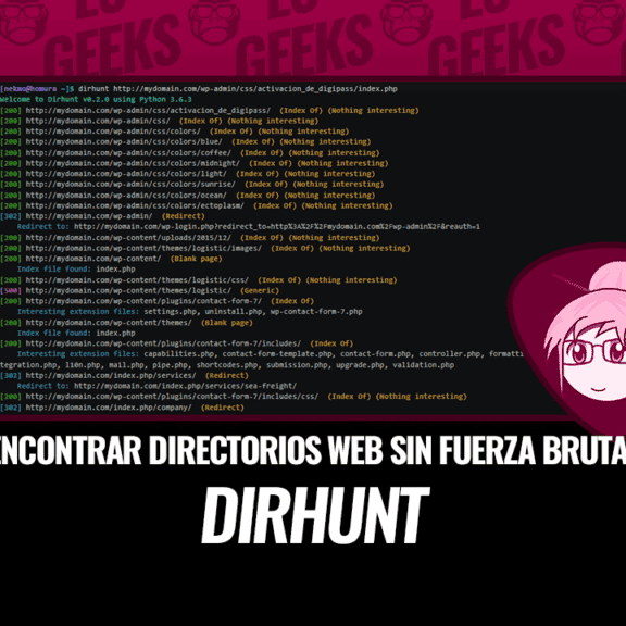 DirHunt Encontrar Directorios Web sin Fuerza Bruta