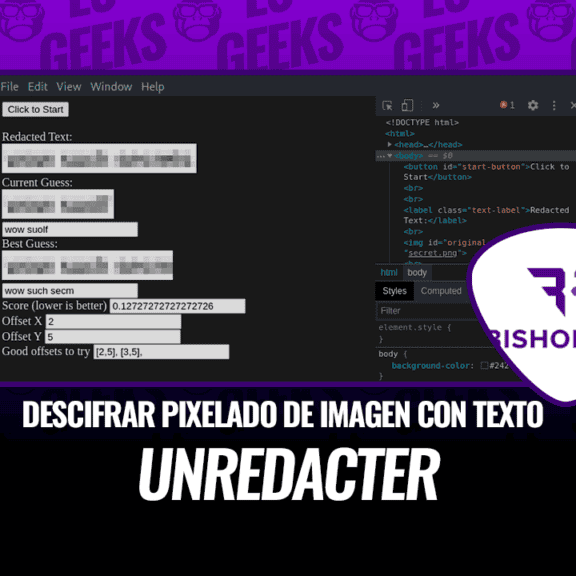 Unredacter Descifrar el Pixelado de Imagen con Texto