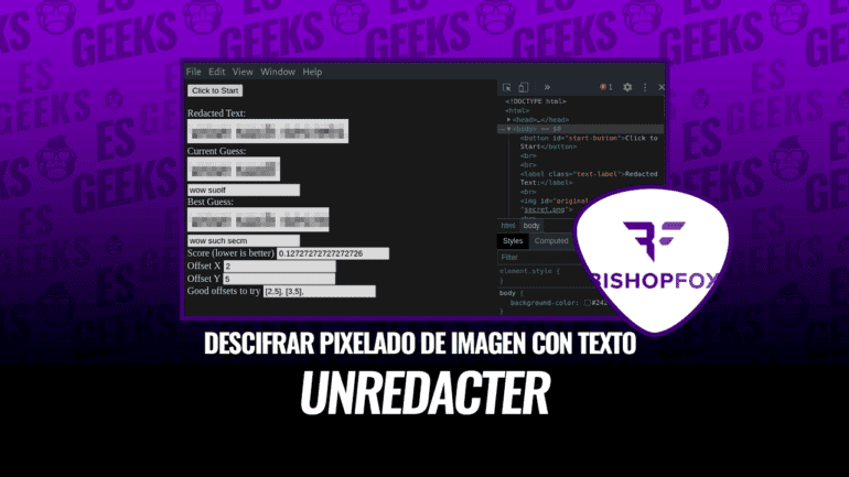 Unredacter Descifrar el Pixelado de Imagen con Texto