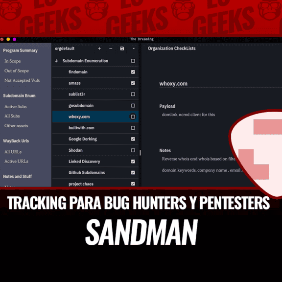 Sandman Herramienta de Tracking para Bug Hunters y Pentesters