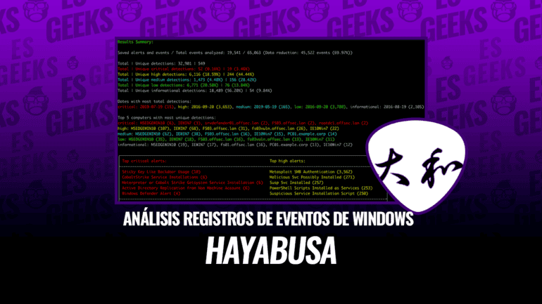 Hayabusa Análisis Forense para Registros de Eventos de Windows