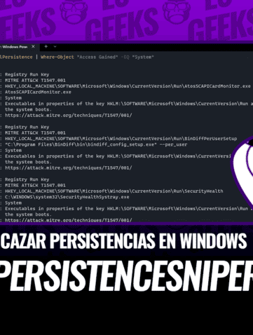 PersistenceSniper Módulo PowerShell para Cazar Persistencias en Windows