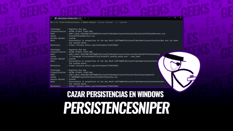 PersistenceSniper Módulo PowerShell para Cazar Persistencias en Windows
