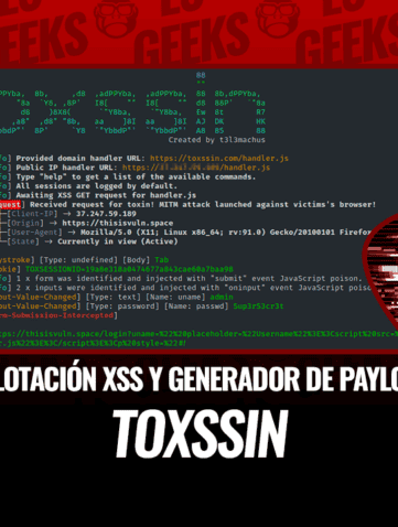 toxssin Explotación XSS y Generador de Payload