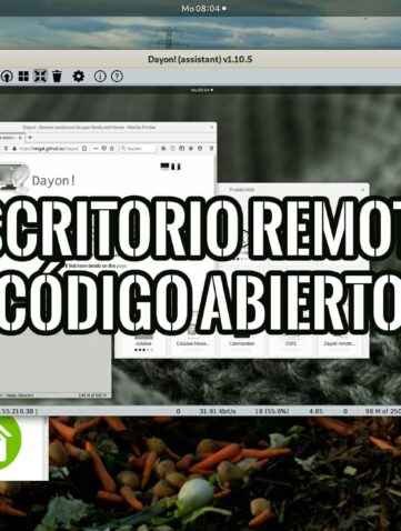 Imagen que muestra un programa de escritorio remoto código abierto funcionando en un sistema operativo Linux para teletrabajo.