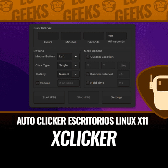 XClicker Auto Clicker Rápido para Escritorios Linux x11