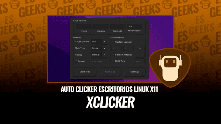 XClicker Auto Clicker Rápido para Escritorios Linux x11