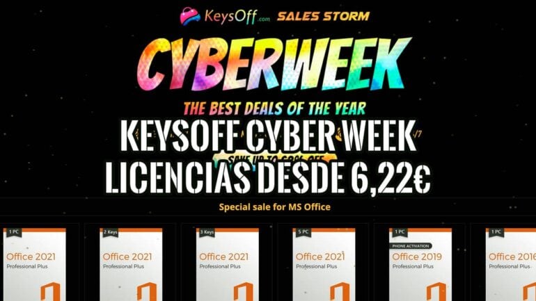 Promo de Keysoff por Cyber Week