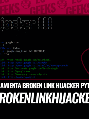 BrokenLinkHijacker Una Herramienta escrita en Python