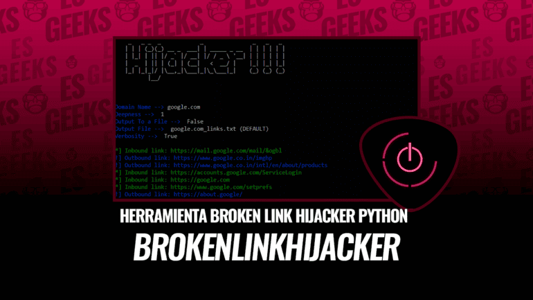 BrokenLinkHijacker Una Herramienta escrita en Python