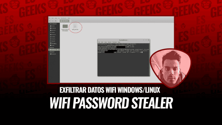 WiFi Password Stealer Inyección de Pulsaciones de Teclas para Exfiltrar Datos WiFi