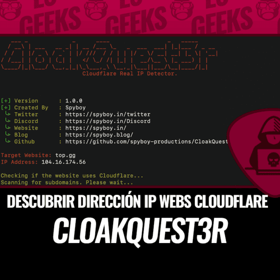 CloakQuest3r Descubrir Verdadera Dirección IP de Sitios Web Protegidos por Cloudflare