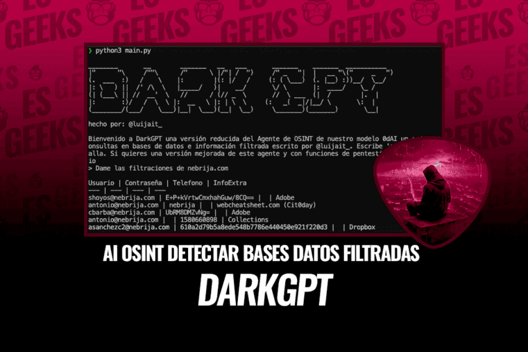 DarkGPT AI OSINT para Detectar Bases de Datos Filtradas