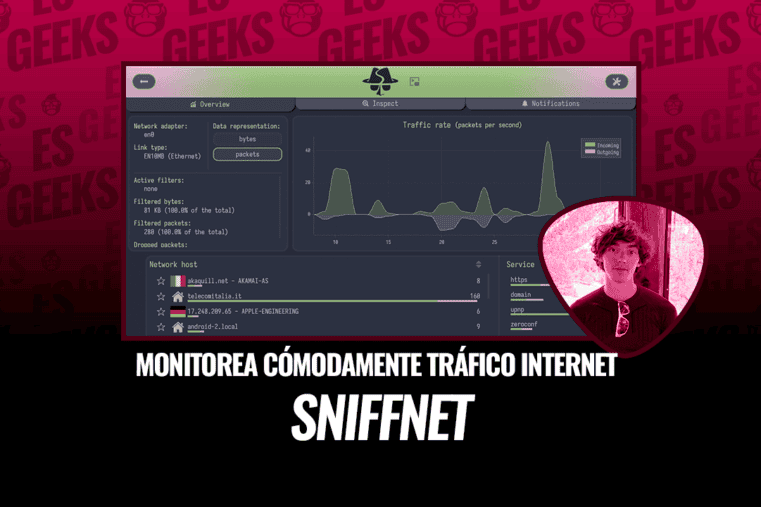 Sniffnet Monitorea Cómodamente tu Tráfico de Internet