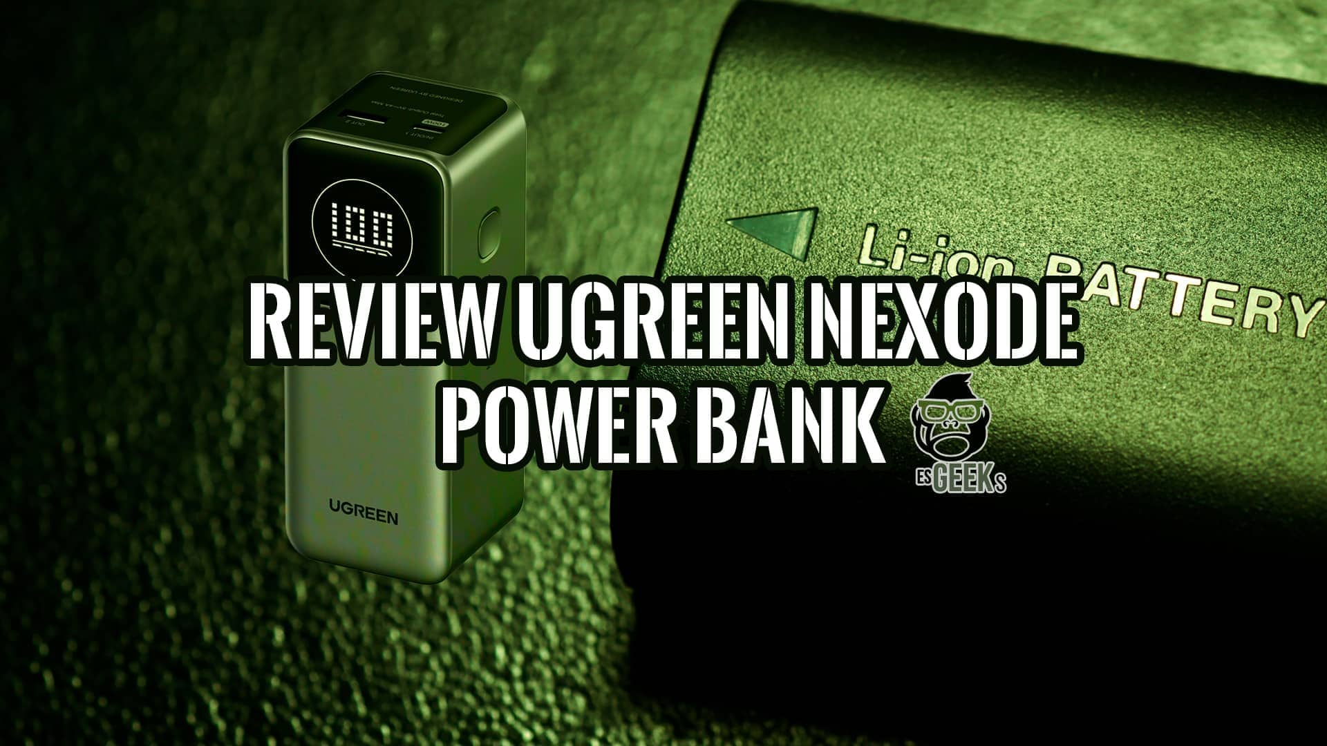 Review de UGREEN Nexode Power Bank que Muestra Nivel de Carga con Emojis