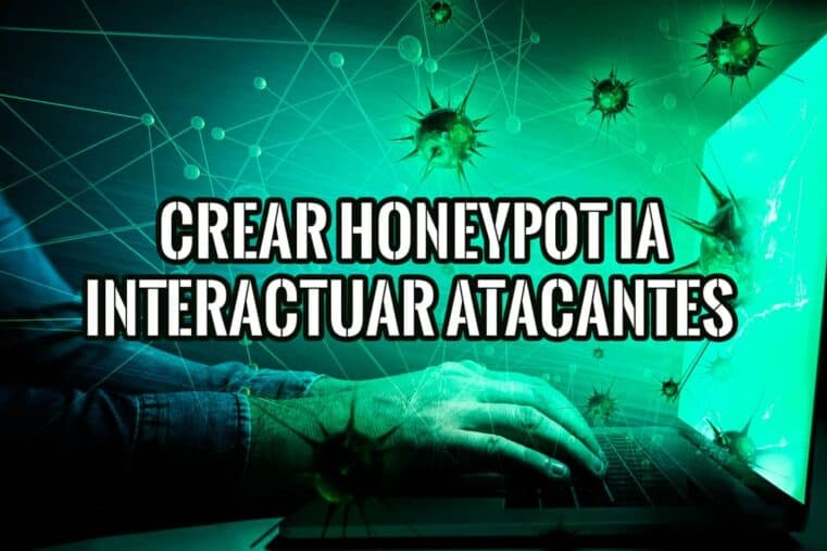 Representación abstracta de un honeypot de IA para interactuar con atacantes