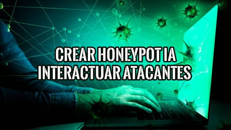 Representación abstracta de un honeypot de IA para interactuar con atacantes