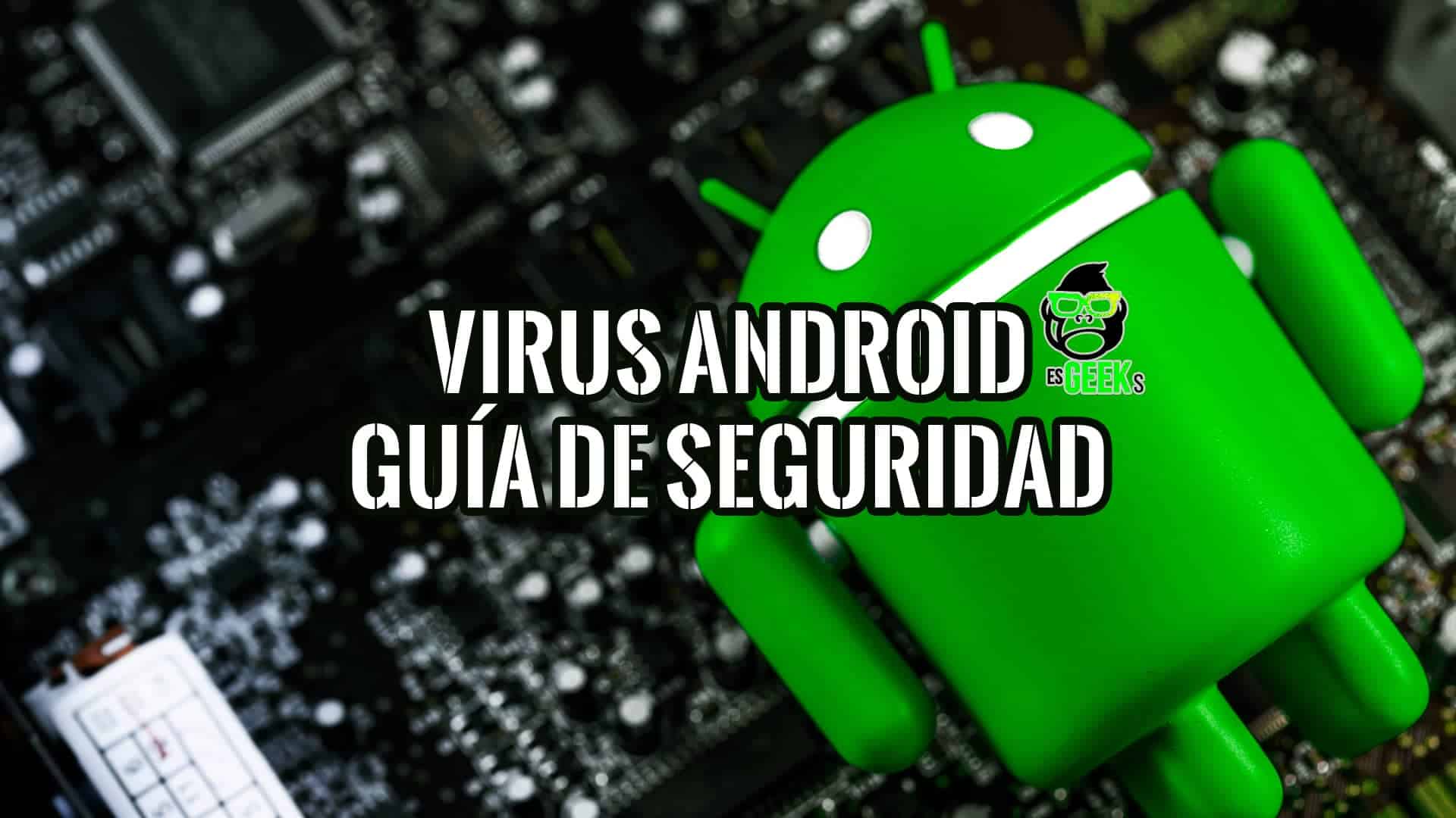 Ilustración representando el concepto de un virus infectando un Android