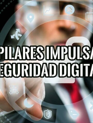 Hombre de negocios apuntando a iconos de seguridad digital en pantalla