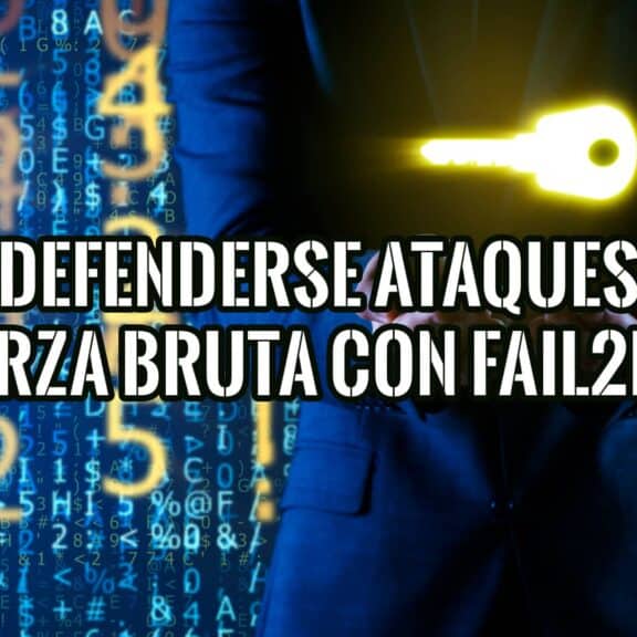 Imagen de un hombre de negocios sosteniendo una llave brillante, con un fondo de código, ilustrando la protección contra ataques de fuerza bruta con Fail2ban.