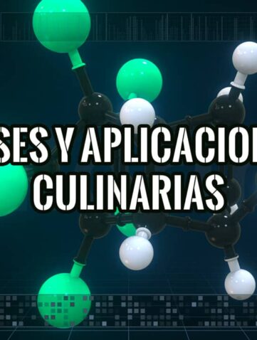 Representación gráfica de moléculas y datos relacionados con gases en la cocina.