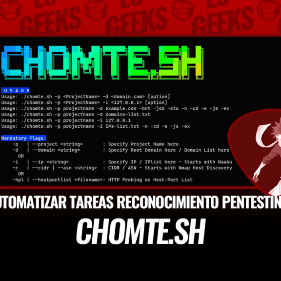Banner de CHOMTE.SH, herramienta de automatización para pentesting.
