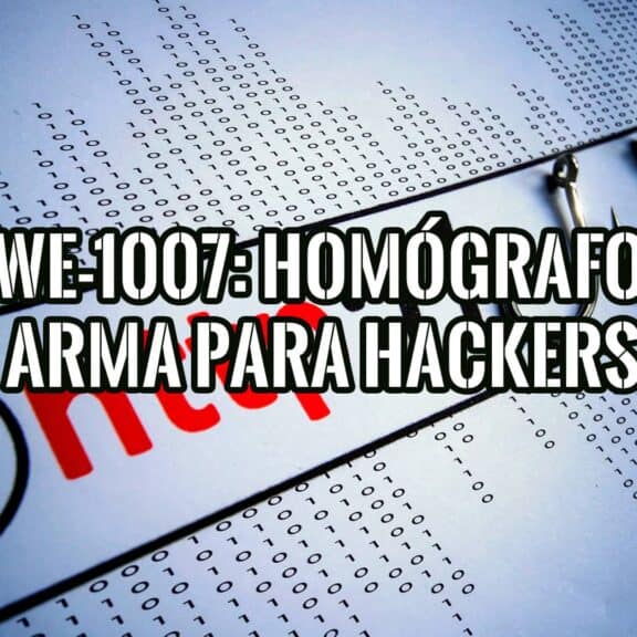 Imagen que ilustra el uso de homógrafos en ataques de phishing, junto con el código CWE-1007.