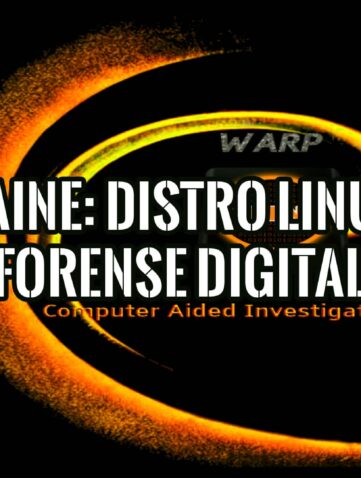 Interfaz gráfica de CAINE, distro Linux para medicina forense digital.