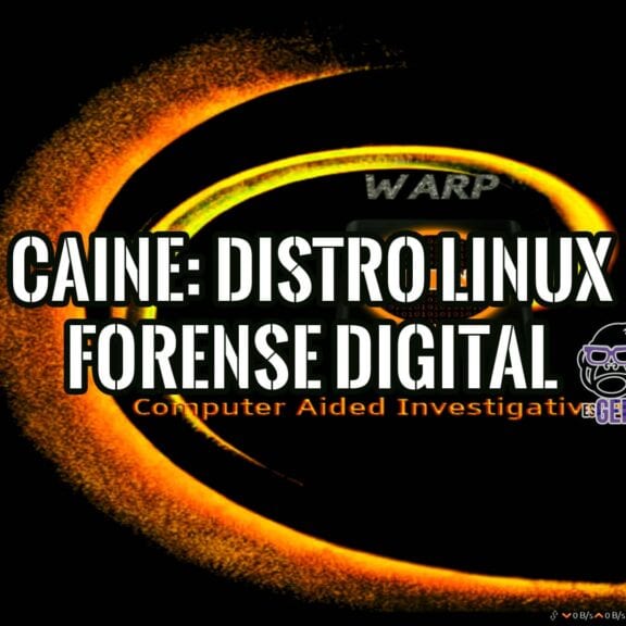 Interfaz gráfica de CAINE, distro Linux para medicina forense digital.