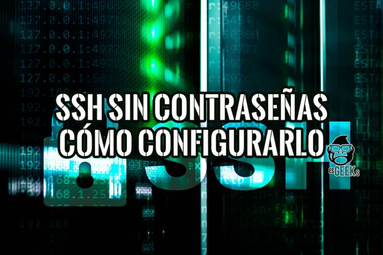 Imagen de servidores con código que ilustra una guía sobre cómo configurar SSH sin contraseñas.