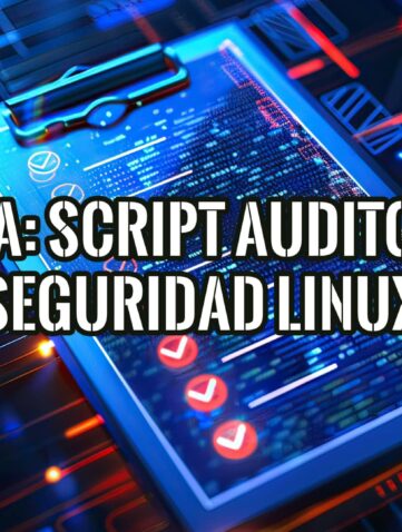 Imagen de un portapapeles digital con código, representando un script LBSA para auditoría de seguridad en Linux.