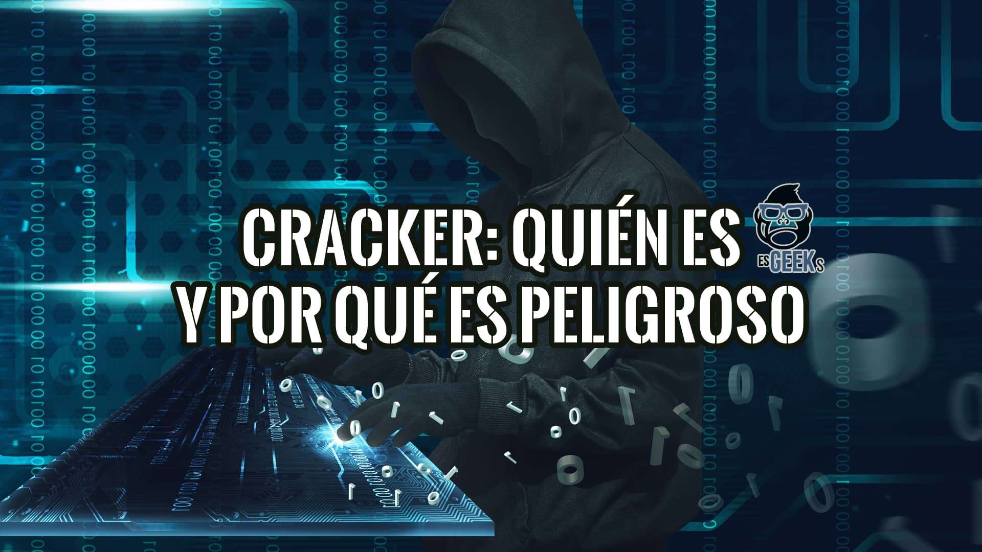 Imagen de un cracker intentando acceder a un sistema informático; descubre qué es un cracker y cómo protegerte.