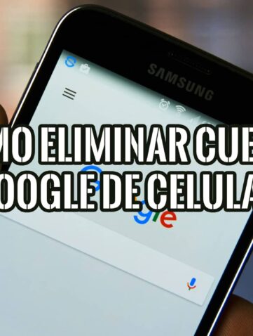 Eliminar cuenta Google de celular. Imagen muestra un teléfono con la pregunta "¿Cómo eliminar cuenta Google de celular?".