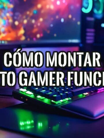 Setup gamer funcional con espacios ergonómicos: teclado, ratón, auriculares y monitores. ¡Crea tu espacio ideal!