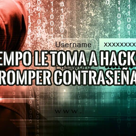 Imagen que ilustra cuanto tiempo tardan en descifrar mi contraseña, con un hacker y código binario.