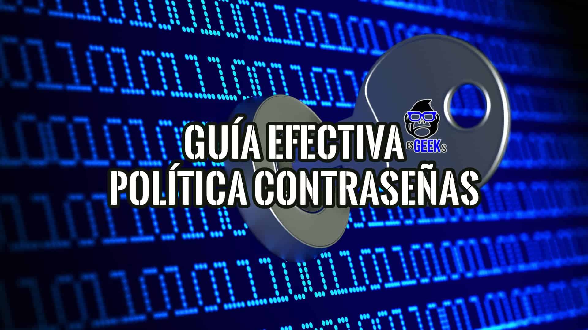 Imagen de una llave y código binario que representa una guía efectiva para políticas de contraseñas.