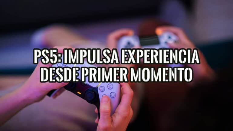 Manos sujetando un mando de PS5, jugando. ¡Impulsa tu experiencia desde el primer momento!