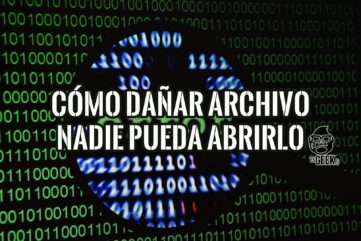 Imagen con código binario y texto que pregunta "¿Cómo dañar un archivo para que nadie pueda abrirlo?".