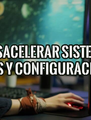 Desacelerar el sistema: mitos y configuraciones inútiles. Imagen de una persona usando un ordenador, con texto que anuncia un artículo sobre mitos y configuraciones que ralentizan el sistema.