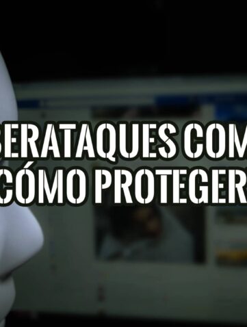 Imagen sobre cómo protegerse de 10 ciberataques más comunes, mostrando una cabeza humana frente a una pantalla de ordenador.