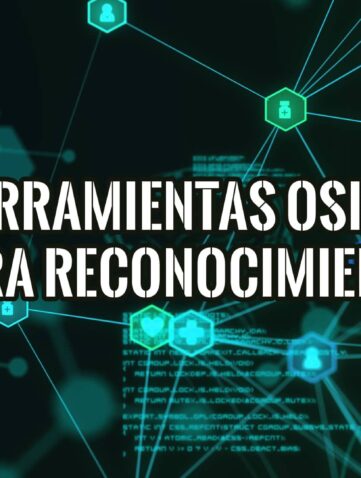 Red de datos e iconos sobre un fondo digital, ilustrando el uso de herramientas OSINT para reconocimiento en ciberseguridad.